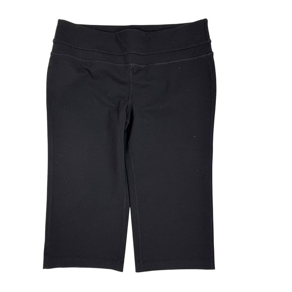 prAna Women's Audrey Knicker Athletic Active Leggings Knee-Length Black Size M